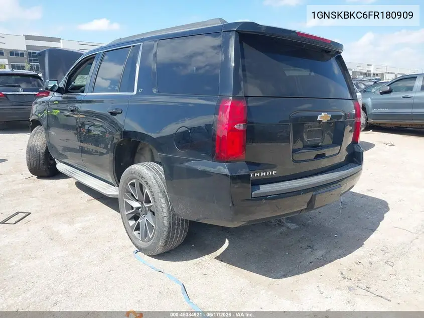 2015 Chevrolet Tahoe Lt VIN: 1GNSKBKC6FR180909 Lot: 45384921