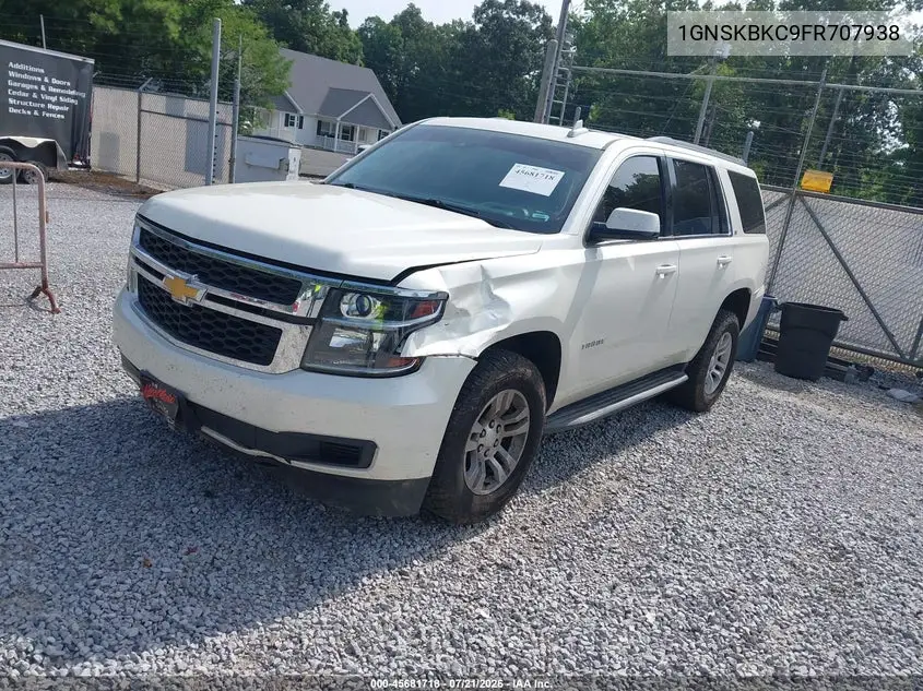 2015 Chevrolet Tahoe Lt VIN: 1GNSKBKC9FR707938 Lot: 45681718