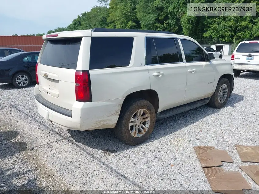 2015 Chevrolet Tahoe Lt VIN: 1GNSKBKC9FR707938 Lot: 45681718