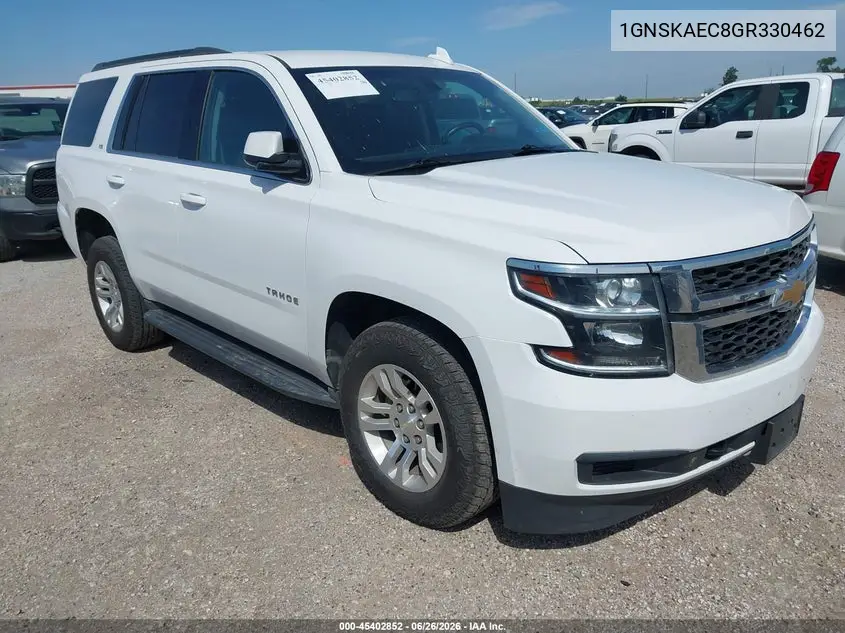 2016 Chevrolet Tahoe Ls VIN: 1GNSKAEC8GR330462 Lot: 45402852