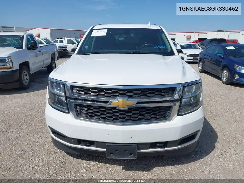 2016 Chevrolet Tahoe Ls VIN: 1GNSKAEC8GR330462 Lot: 45402852