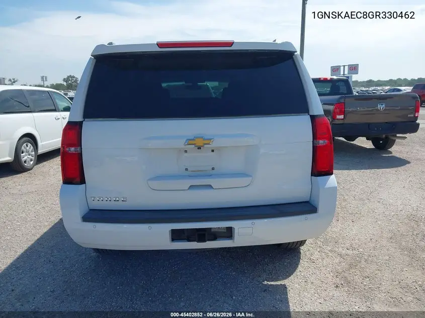 2016 Chevrolet Tahoe Ls VIN: 1GNSKAEC8GR330462 Lot: 45402852