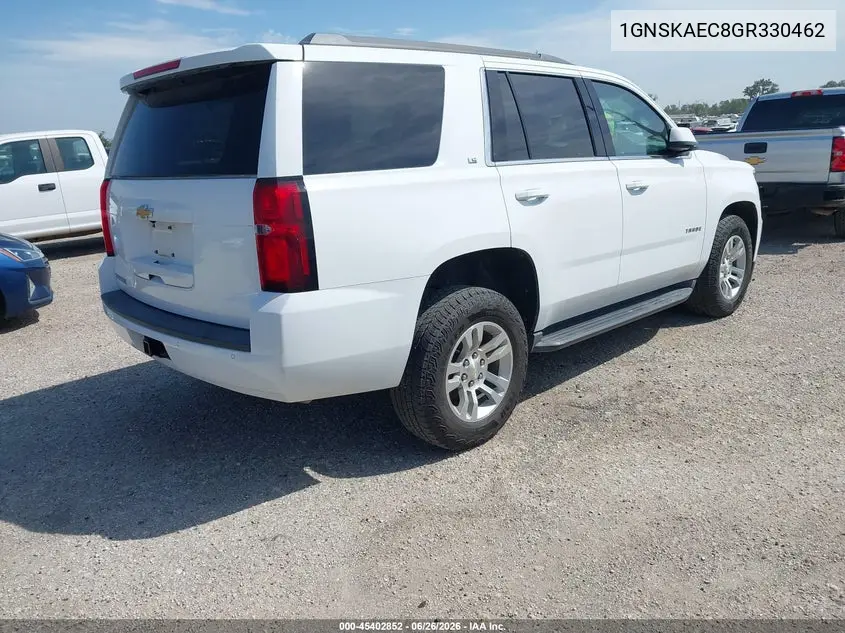 2016 Chevrolet Tahoe Ls VIN: 1GNSKAEC8GR330462 Lot: 45402852