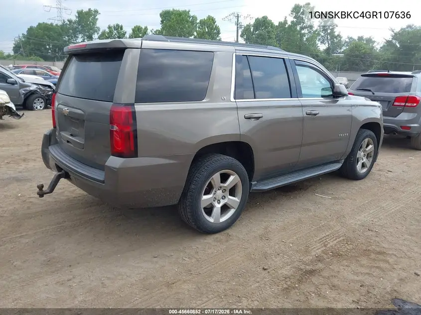 2016 Chevrolet Tahoe Lt VIN: 1GNSKBKC4GR107636 Lot: 45660852