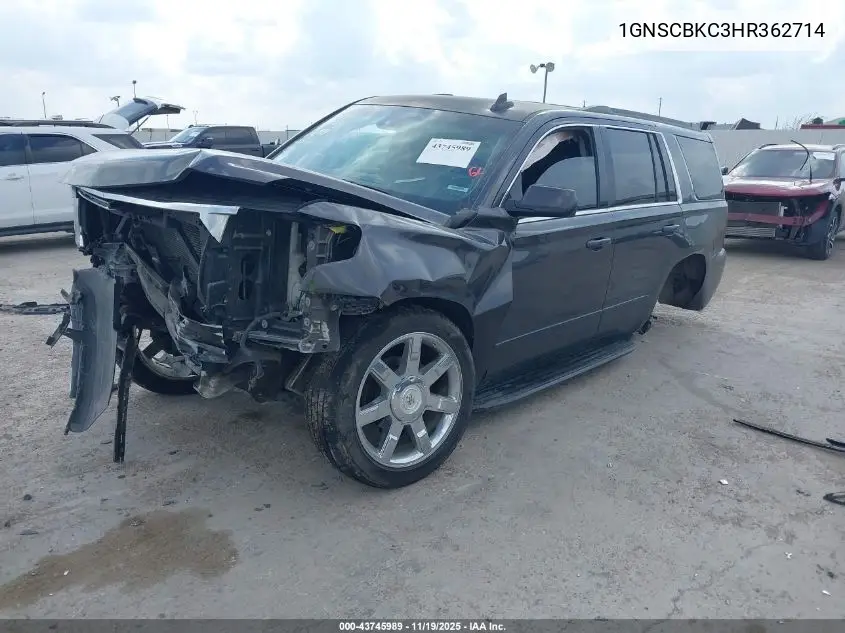 1GNSCBKC3HR362714 2017 Chevrolet Tahoe Lt