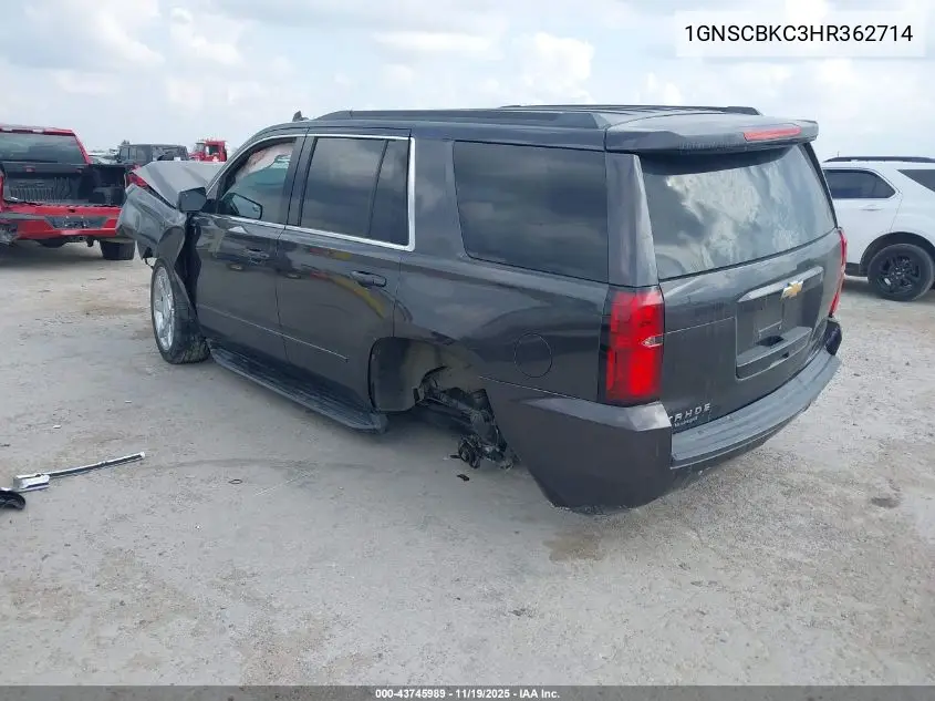 1GNSCBKC3HR362714 2017 Chevrolet Tahoe Lt