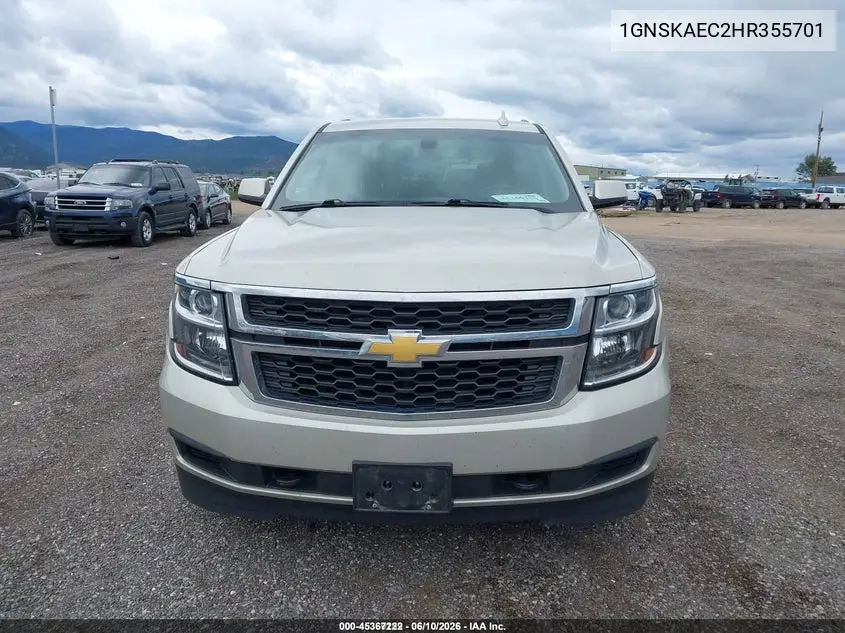 2017 Chevrolet Tahoe Ls VIN: 1GNSKAEC2HR355701 Lot: 45367222