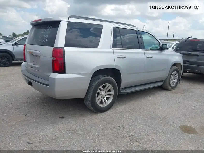 1GNSCAKC1HR399187 2017 Chevrolet Tahoe Ls