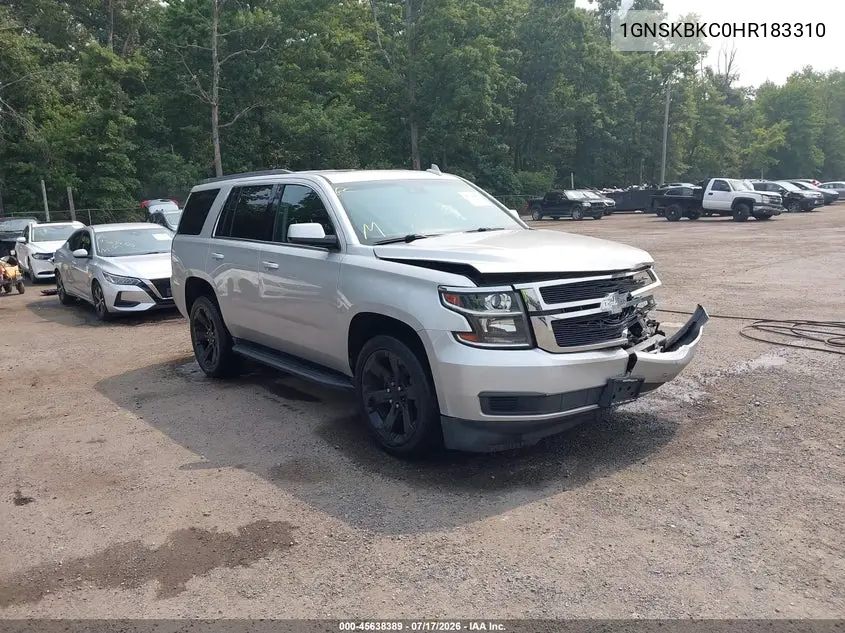 2017 Chevrolet Tahoe Lt VIN: 1GNSKBKC0HR183310 Lot: 45638389
