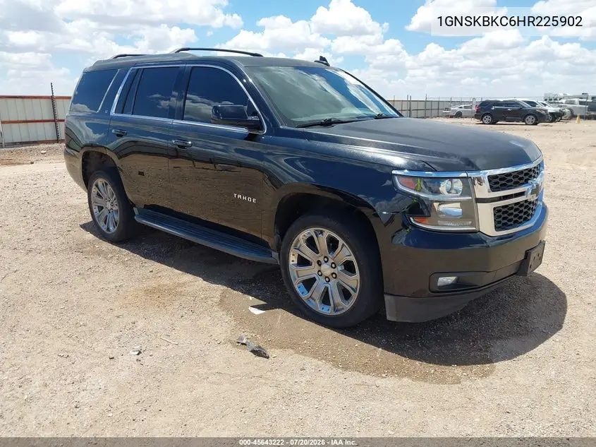 2017 Chevrolet Tahoe Lt VIN: 1GNSKBKC6HR225902 Lot: 45643222