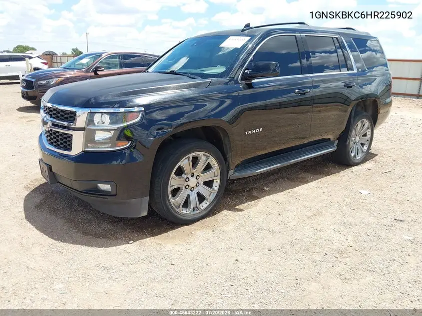 2017 Chevrolet Tahoe Lt VIN: 1GNSKBKC6HR225902 Lot: 45643222