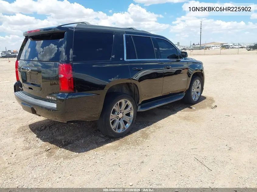 2017 Chevrolet Tahoe Lt VIN: 1GNSKBKC6HR225902 Lot: 45643222