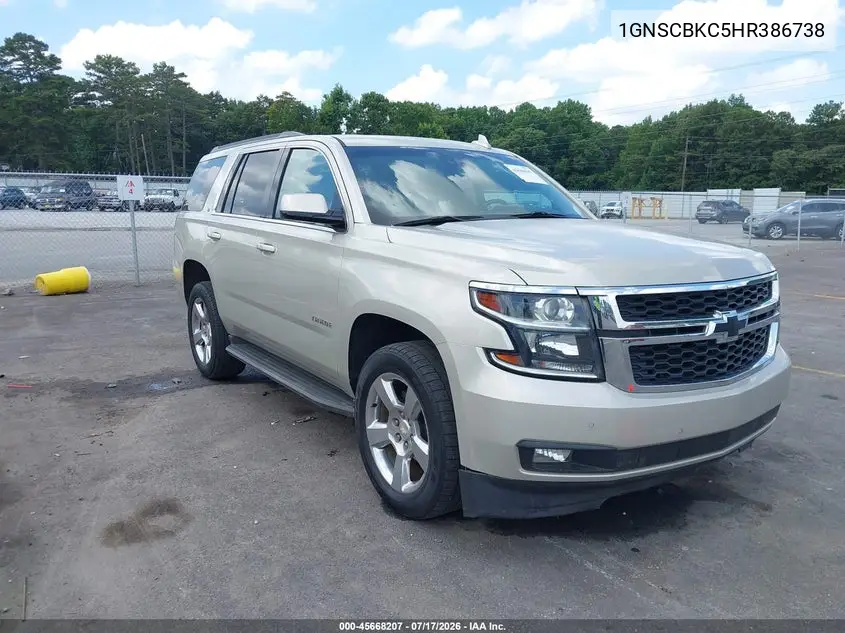 2017 Chevrolet Tahoe Lt VIN: 1GNSCBKC5HR386738 Lot: 45668207