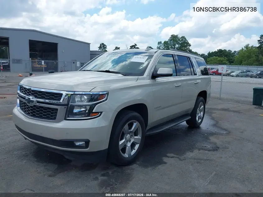 2017 Chevrolet Tahoe Lt VIN: 1GNSCBKC5HR386738 Lot: 45668207