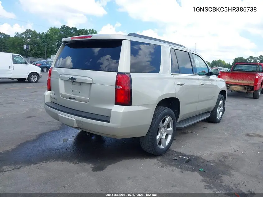 2017 Chevrolet Tahoe Lt VIN: 1GNSCBKC5HR386738 Lot: 45668207