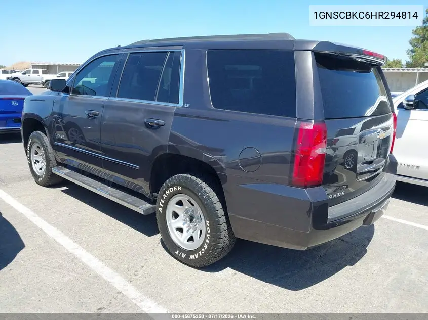 2017 Chevrolet Tahoe Lt VIN: 1GNSCBKC6HR294814 Lot: 45675350