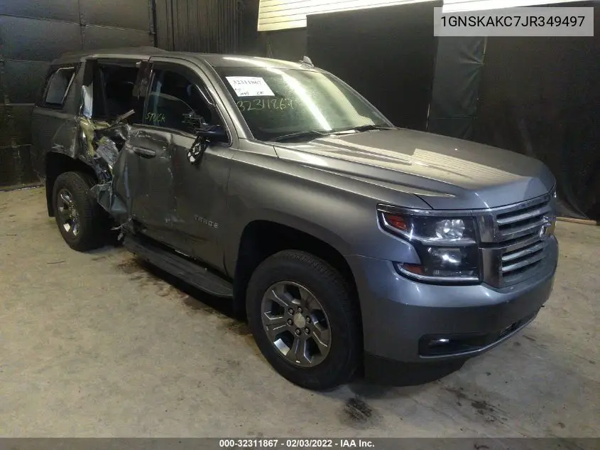 1GNSKAKC7JR349497 2018 Chevrolet Tahoe Ls