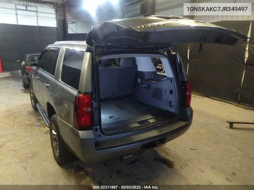 1GNSKAKC7JR349497 2018 Chevrolet Tahoe Ls