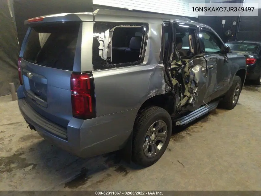 1GNSKAKC7JR349497 2018 Chevrolet Tahoe Ls