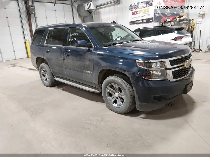 2018 Chevrolet Tahoe Ls VIN: 1GNSKAEC3JR284174 Lot: 45047015