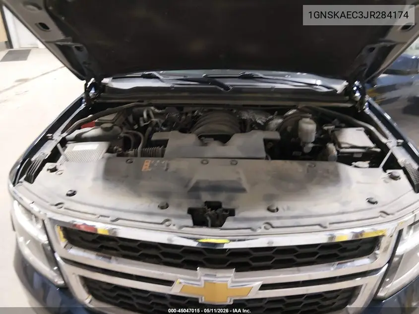 2018 Chevrolet Tahoe Ls VIN: 1GNSKAEC3JR284174 Lot: 45047015