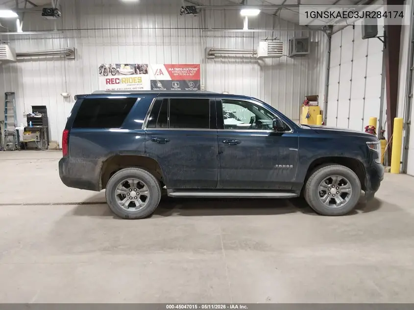2018 Chevrolet Tahoe Ls VIN: 1GNSKAEC3JR284174 Lot: 45047015