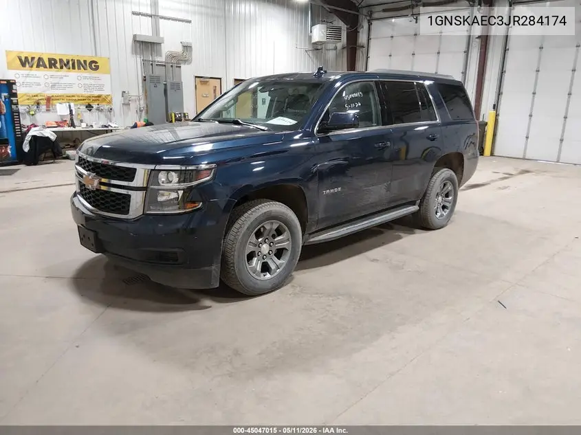 2018 Chevrolet Tahoe Ls VIN: 1GNSKAEC3JR284174 Lot: 45047015
