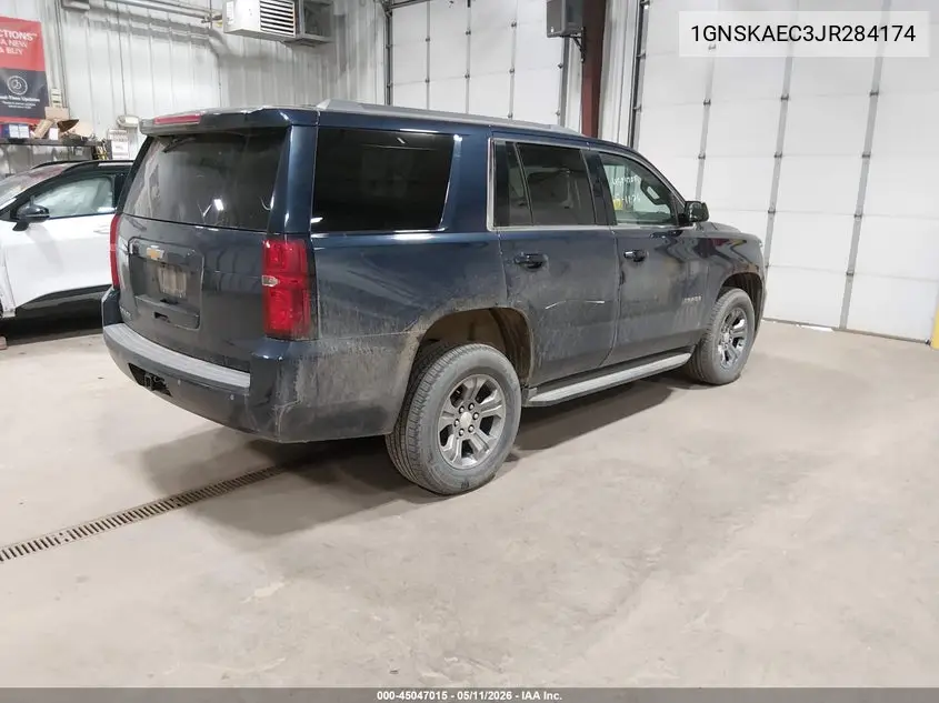 2018 Chevrolet Tahoe Ls VIN: 1GNSKAEC3JR284174 Lot: 45047015