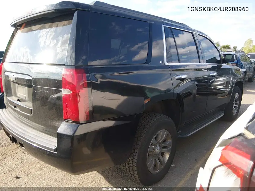 2018 Chevrolet Tahoe Lt VIN: 1GNSKBKC4JR208960 Lot: 45635032
