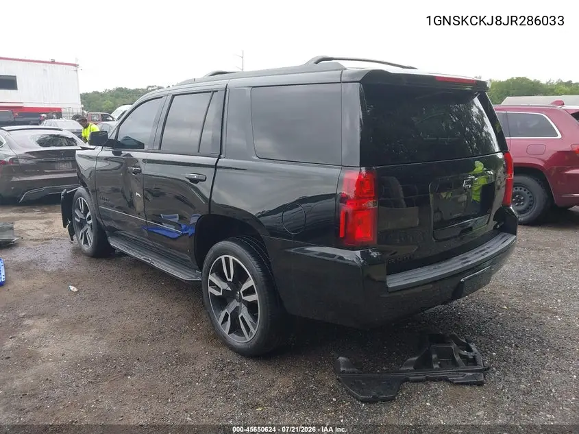 2018 Chevrolet Tahoe Premier VIN: 1GNSKCKJ8JR286033 Lot: 45650624