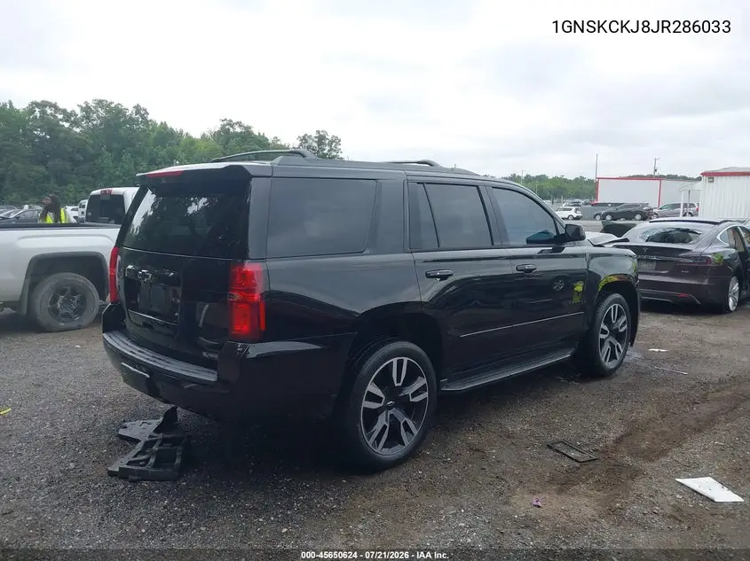 2018 Chevrolet Tahoe Premier VIN: 1GNSKCKJ8JR286033 Lot: 45650624