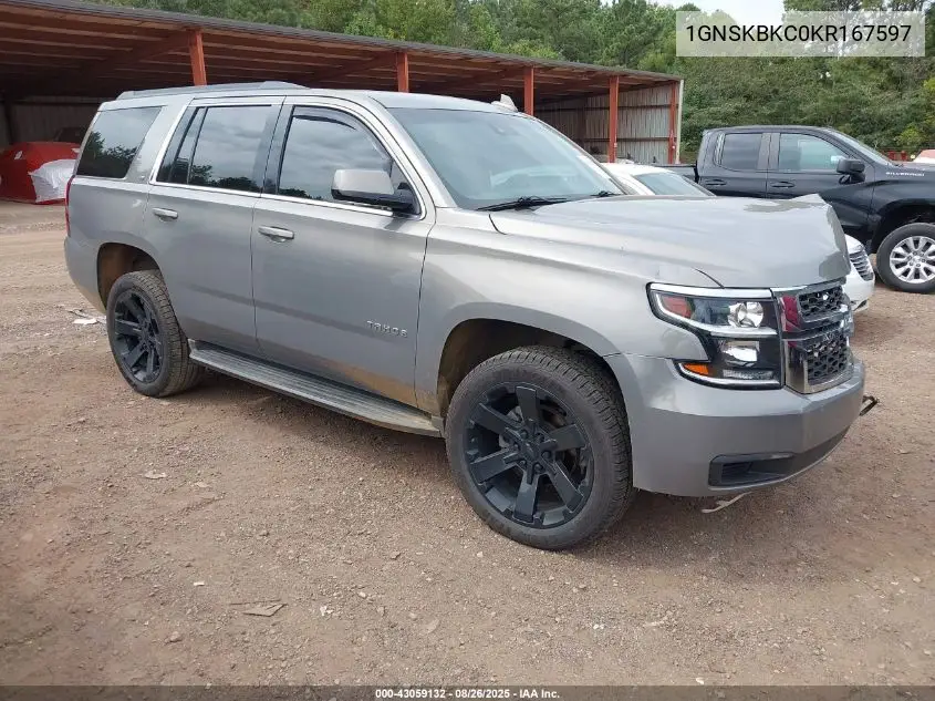 1GNSKBKC0KR167597 2019 Chevrolet Tahoe Lt