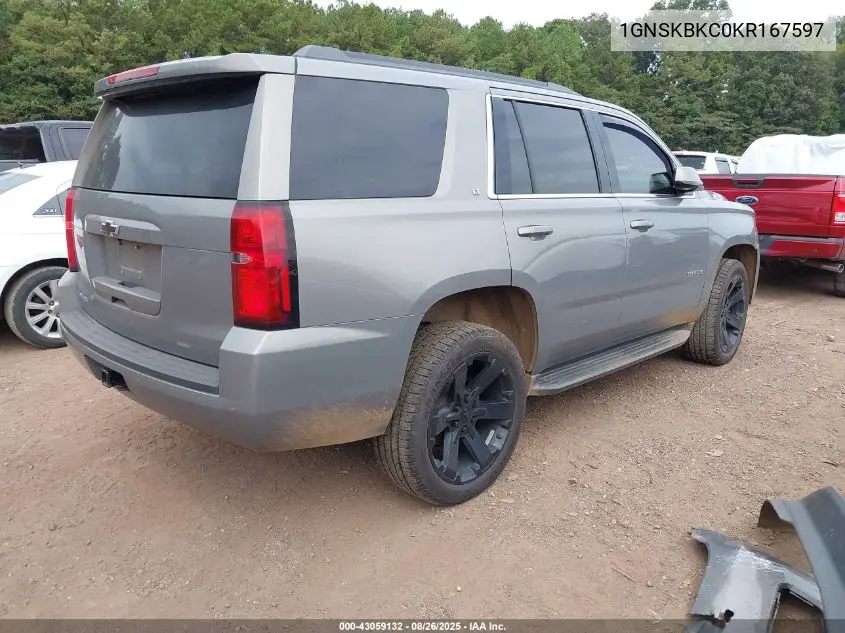 1GNSKBKC0KR167597 2019 Chevrolet Tahoe Lt