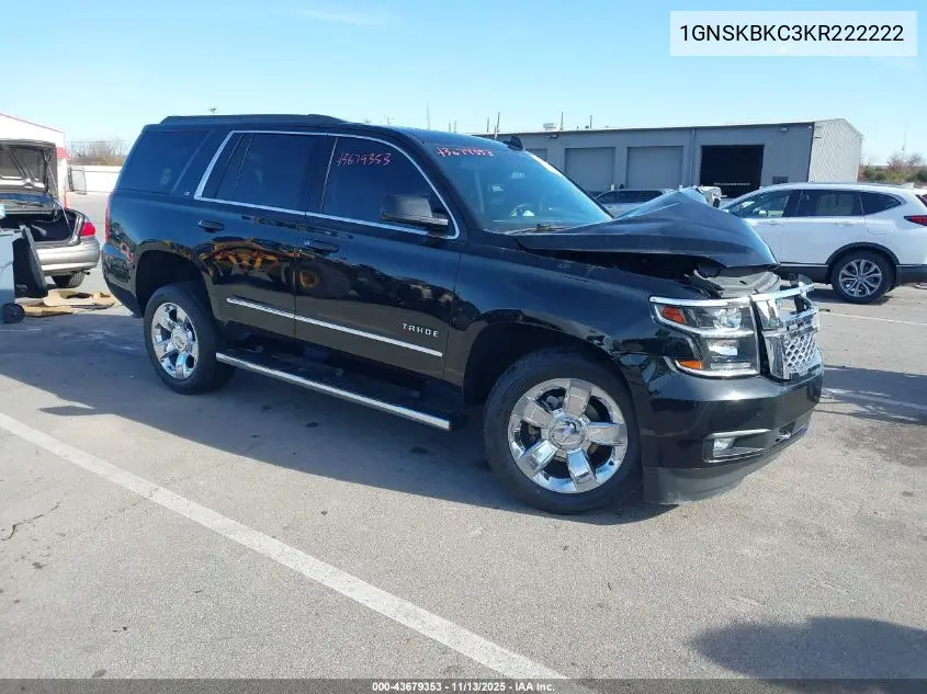 1GNSKBKC3KR222222 2019 Chevrolet Tahoe Lt