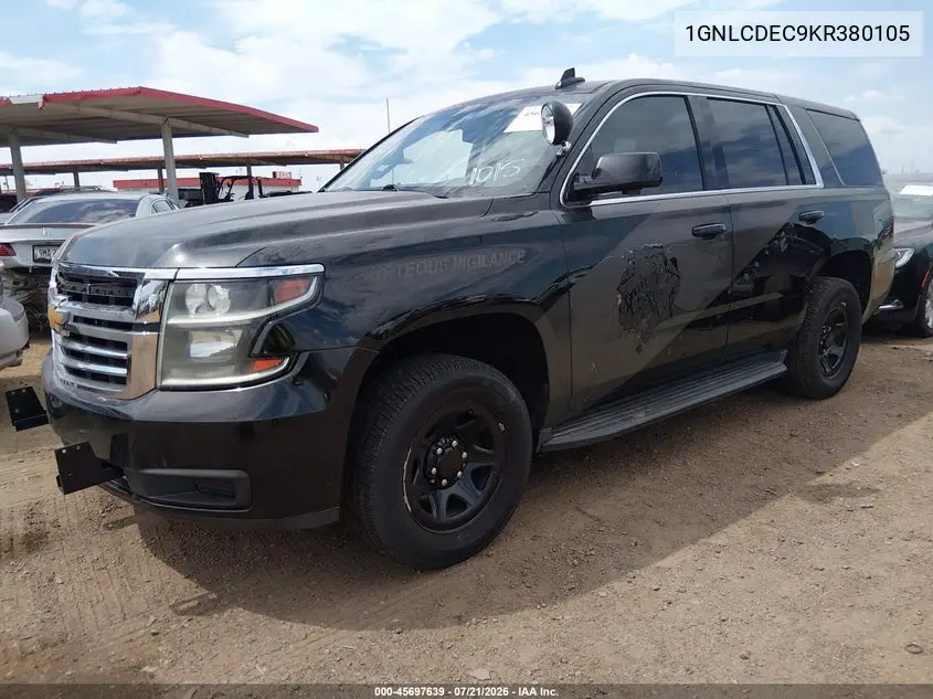 2019 Chevrolet Tahoe Commercial Fleet VIN: 1GNLCDEC9KR380105 Lot: 45697639