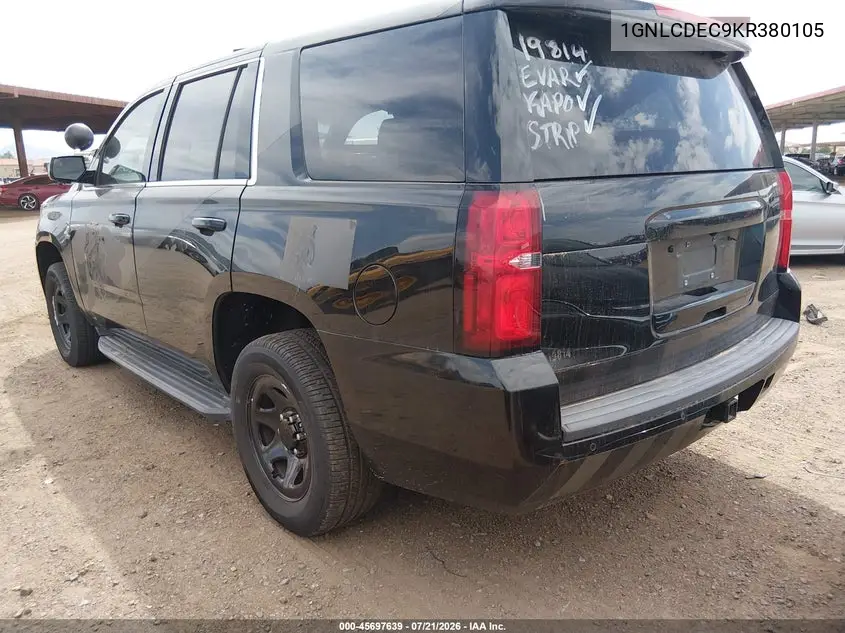 2019 Chevrolet Tahoe Commercial Fleet VIN: 1GNLCDEC9KR380105 Lot: 45697639