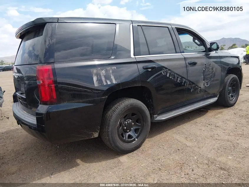 2019 Chevrolet Tahoe Commercial Fleet VIN: 1GNLCDEC9KR380105 Lot: 45697639