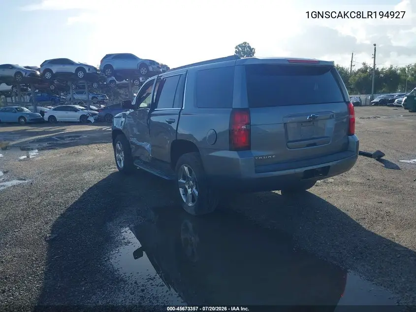 2020 Chevrolet Tahoe 2Wd Ls VIN: 1GNSCAKC8LR194927 Lot: 45673357