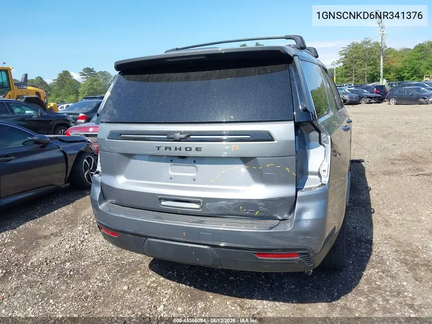 1GNSCNKD6NR341376 2022 Chevrolet Tahoe 2Wd Lt