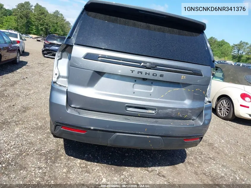 1GNSCNKD6NR341376 2022 Chevrolet Tahoe 2Wd Lt