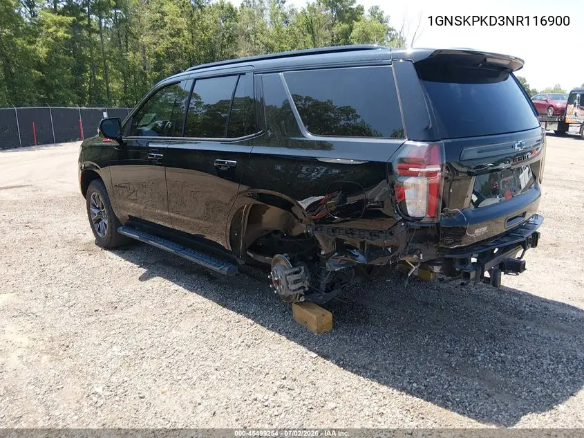 2022 Chevrolet Tahoe 4Wd Z71 VIN: 1GNSKPKD3NR116900 Lot: 45499254