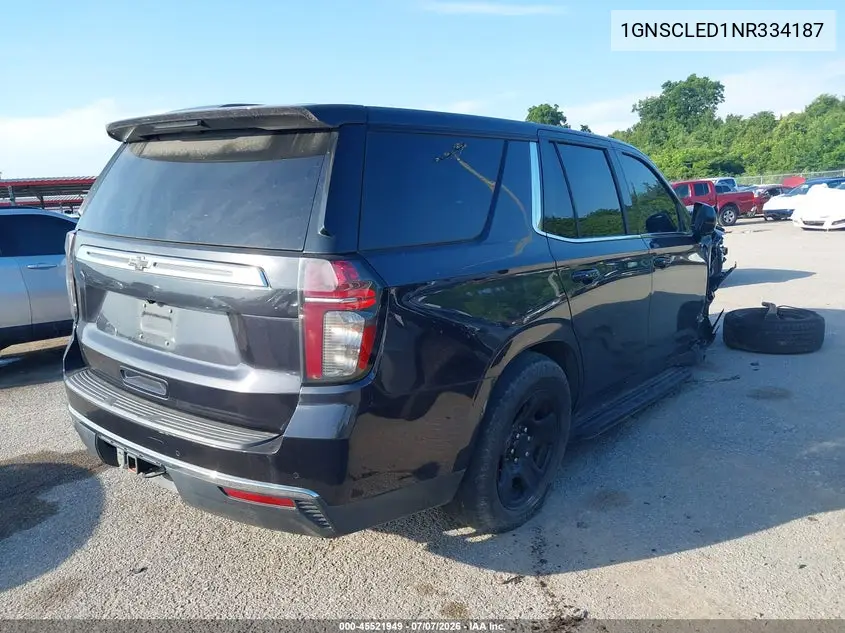 2022 Chevrolet Tahoe 2Wd Commercial Fleet VIN: 1GNSCLED1NR334187 Lot: 45521949