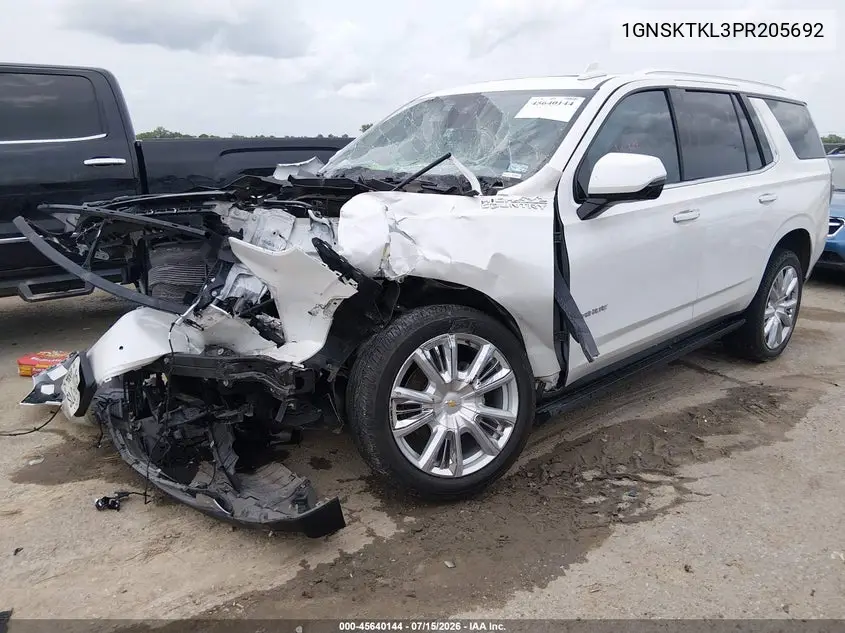 2023 Chevrolet Tahoe 4Wd High Country VIN: 1GNSKTKL3PR205692 Lot: 45640144