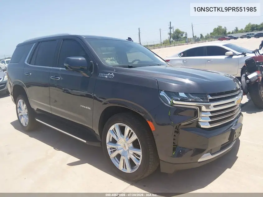 2023 Chevrolet Tahoe 2Wd High Country VIN: 1GNSCTKL9PR551985 Lot: 45671806