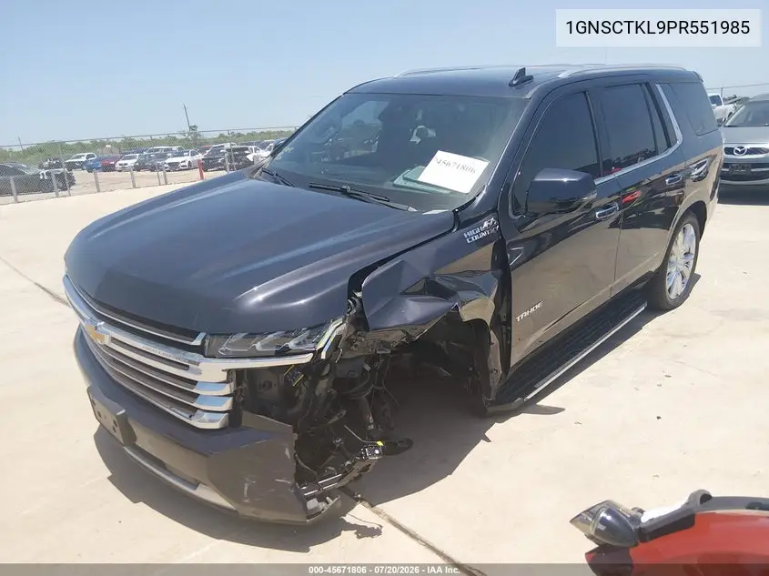 2023 Chevrolet Tahoe 2Wd High Country VIN: 1GNSCTKL9PR551985 Lot: 45671806