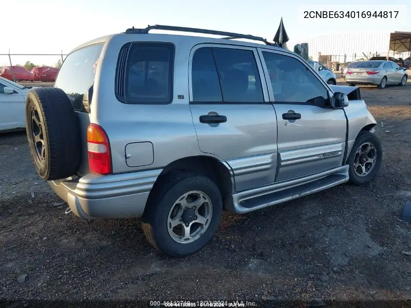 2001 Chevrolet Tracker Hard Top Lt VIN: 2CNBE634016944817 Lot: 44180955
