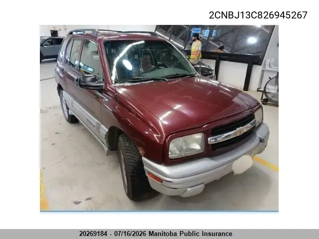 2002 Chevrolet Tracker VIN: 2CNBJ13C826945267 Lot: 20269184