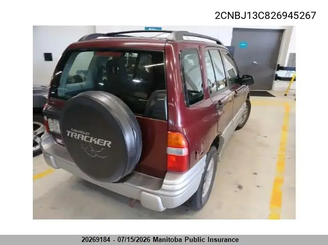 2002 Chevrolet Tracker VIN: 2CNBJ13C826945267 Lot: 20269184