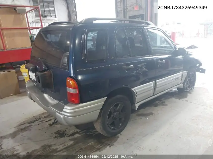 2002 Chevrolet Tracker Hard Top Zr2 VIN: 2CNBJ734326949349 Lot: 41486954