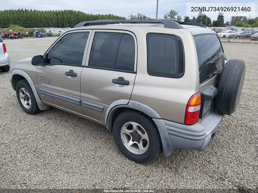 2002 Chevrolet Tracker Hard Top Zr2 VIN: 2CNBJ734926921460 Lot: 45462314